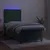 Produktbild 4 för Ramsäng med madrass & LED mörkgrön 100x200 cm sammet