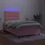 Produktbild 4 för Ramsäng med madrass rosa & LED 120x200 cm sammet