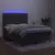 Produktbild 4 för Ramsäng med madrass & LED mörkgrå 140x190 cm sammet