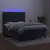 Produktbild 4 för Ramsäng med madrass & LED mörkgrön 140x190 cm sammet
