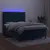 Produktbild 4 för Ramsäng med madrass & LED mörkblå 140x190 cm sammet