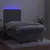 Produktbild 4 för Ramsäng med madrass & LED ljusgrå 80x200 cm sammet