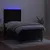 Produktbild 4 för Ramsäng med madrass & LED svart 80x200 cm sammet