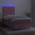 Produktbild 4 för Ramsäng med madrass rosa & LED 80x200 cm sammet