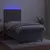 Produktbild 4 för Ramsäng med madrass & LED ljusgrå 90x190 cm sammet