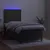 Produktbild 4 för Ramsäng med madrass & LED mörkgrå 90x190 cm sammet