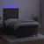 Produktbild 4 för Ramsäng med madrass & LED mörkgrå 90x200 cm sammet