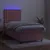 Produktbild 4 för Ramsäng med madrass rosa & LED 90x200 cm sammet