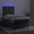 Produktbild 4 för Ramsäng med madrass & LED mörkgrön 100x200 cm sammet