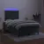 Produktbild 4 för Ramsäng med madrass & LED mörkgrön 120x200 cm sammet