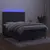 Produktbild 4 för Ramsäng med madrass & LED mörkgrå 140x190 cm sammet