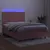 Produktbild 4 för Ramsäng med madrass rosa & LED 140x190 cm sammet