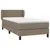 Produktbild 3 för Ramsäng med madrass taupe 80x200 cm tyg