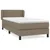 Produktbild 2 för Ramsäng med madrass taupe 100x200 cm tyg