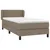 Produktbild 3 för Ramsäng med madrass taupe 100x200 cm tyg