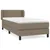 Produktbild 2 för Ramsäng med madrass taupe 90x200 cm tyg