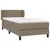 Produktbild 3 för Ramsäng med madrass taupe 90x200 cm tyg