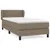 Produktbild 2 för Ramsäng med madrass taupe 80x200 cm tyg