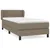 Produktbild 2 för Ramsäng med madrass taupe 90x190 cm tyg
