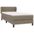 Produktbild 3 för Ramsäng med madrass taupe 90x190 cm tyg