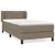 Produktbild 2 för Ramsäng med madrass taupe 90x190 cm tyg
