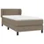 Produktbild 3 för Ramsäng med madrass taupe 90x200 cm tyg
