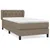 Produktbild 2 för Ramsäng med madrass taupe 80x200 cm tyg