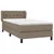 Produktbild 3 för Ramsäng med madrass taupe 80x200 cm tyg
