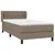 Produktbild 3 för Ramsäng med madrass taupe 100x200 cm tyg