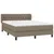 Produktbild 3 för Ramsäng med madrass taupe 140x200 cm tyg