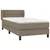 Produktbild 3 för Ramsäng med madrass taupe 90x190 cm tyg