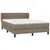 Produktbild 3 för Ramsäng med madrass taupe 140x190 cm tyg