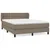 Produktbild 2 för Ramsäng med madrass taupe 140x200 cm tyg