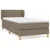 Produktbild 2 för Ramsäng med madrass taupe 90x190 cm tyg