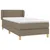 Produktbild 3 för Ramsäng med madrass taupe 90x190 cm tyg