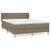 Produktbild 2 för Ramsäng med madrass taupe 140x200 cm tyg