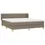 Produktbild 3 för Ramsäng med madrass taupe 180x200 cm tyg