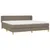 Produktbild 3 för Ramsäng med madrass taupe 200x200 cm tyg