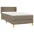 Produktbild 3 för Ramsäng med madrass taupe 90x190 cm tyg