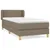 Produktbild 2 för Ramsäng med madrass taupe 90x200 cm tyg