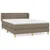 Produktbild 2 för Ramsäng med madrass taupe 140x190 cm tyg
