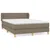 Produktbild 2 för Ramsäng med madrass taupe 140x200 cm tyg