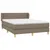 Produktbild 3 för Ramsäng med madrass taupe 140x200 cm tyg