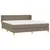Produktbild 3 för Ramsäng med madrass taupe 180x200 cm tyg