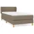 Produktbild 2 för Ramsäng med madrass taupe 90x200 cm tyg