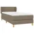 Produktbild 3 för Ramsäng med madrass taupe 90x200 cm tyg