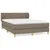 Produktbild 2 för Ramsäng med madrass taupe 140x190 cm tyg
