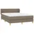 Produktbild 3 för Ramsäng med madrass taupe 140x190 cm tyg