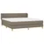 Produktbild 3 för Ramsäng med madrass taupe 160x200 cm tyg