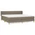 Produktbild 2 för Ramsäng med madrass taupe 200x200 cm tyg